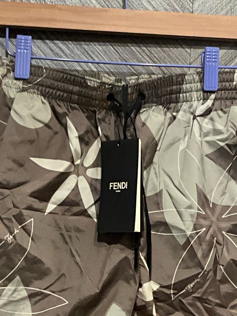 Fendi Black Branded Dust Bag with White Tag